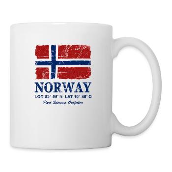 Norway Flag - Vintage Look - Mug - white - Right