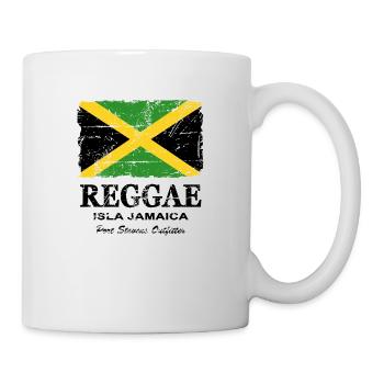 Jamaica - Reggae - Vintage Look - Mug blanc - blanc - Droite