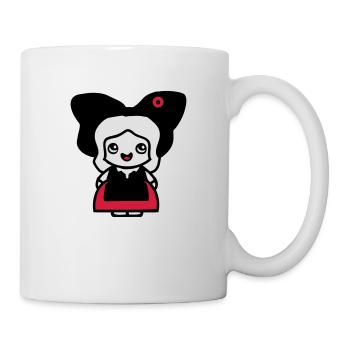dessin femme alsace style manga kawaii - Mug blanc - blanc - Droite