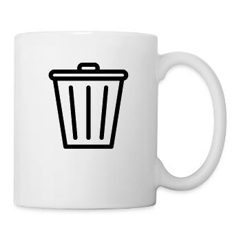 Mülleimer - Tasse - Weiß - Rechts
