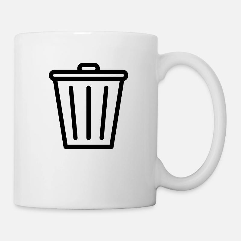 Mülleimer - Tasse - Weiß