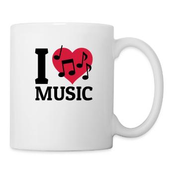 I love Music - Tasse - Weiß - Rechts