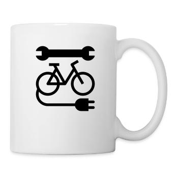 E-bike Werkstatt - Tasse - Weiß - Rechts