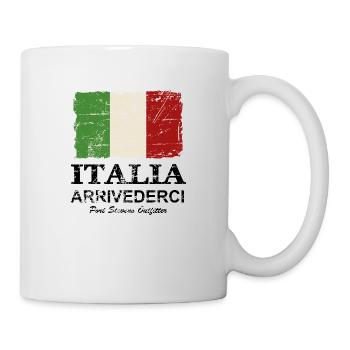 Italy Flag - Vintage Look - Mug - white - Right
