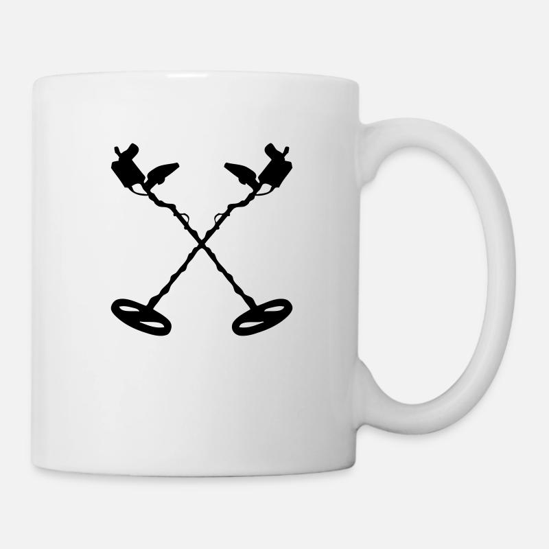 dessin détecteur de métaux - Mug blanc - blanc