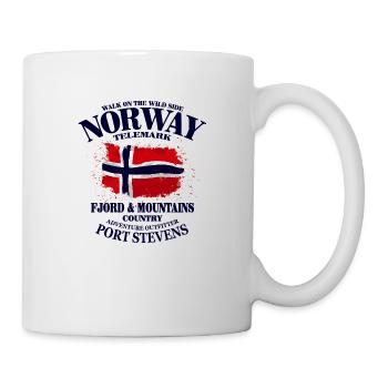 Telemark Norway - Vintage Flag - Tasse - Weiß - Rechts