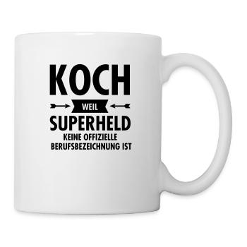 Koch - Superheld - Tasse - Weiß - Rechts