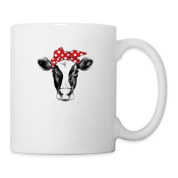 Kuh Bandana - Tasse - Weiß - Rechts