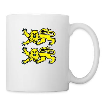 Norman Flagge Logo Leoparden - Tasse - Weiß - Rechts