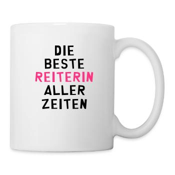 Reiten Reiter Reiterin Pferd Pferde Pony Western - Tasse - Weiß - Rechts
