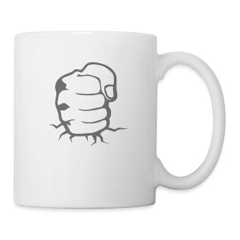 poing ferme frappe fissure 102 - Mug blanc - blanc - Droite