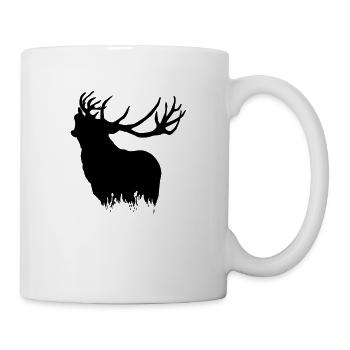 Deer - Hirsch - Tasse - Weiß - Rechts