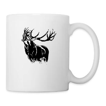 Deer - Hirsch - Tasse - Weiß - Rechts