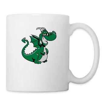 Drachen witzig süss - Tasse - Weiß - Rechts