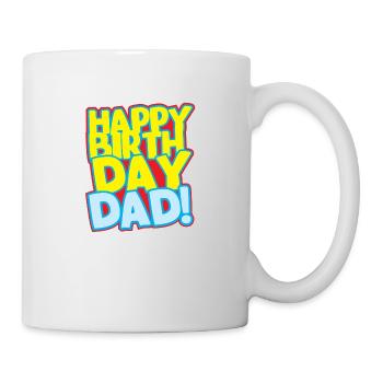 Herzlichen Glückwunsch zum Geburtstag, Papa! - Tasse - Weiß - Rechts