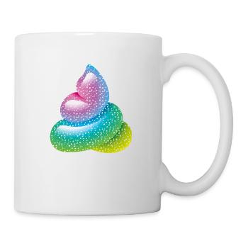 Smiley Glitter Poo - Tasse - Weiß - Rechts
