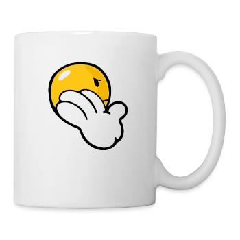Smiley Anger Uninterested - Tasse - Weiß - Rechts