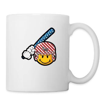 Smiley Baseball Batsman - Mug - white - Right