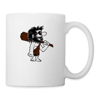 Caveman funny comic sunglasses - Mug - white - Right