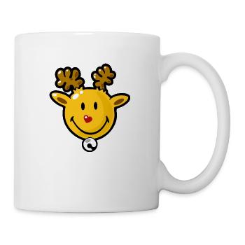 Smiley Christmas Rudolph - Mug blanc - blanc - Droite