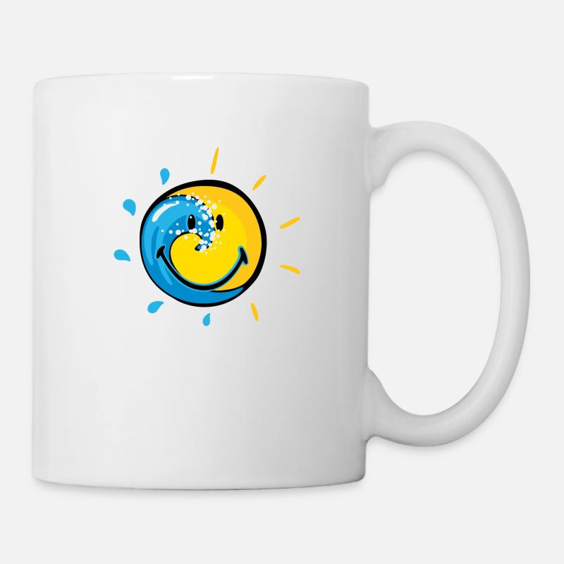 Smiley Splash Sun - Tasse - Weiß