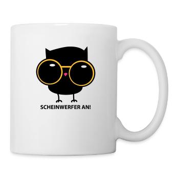 Eule mit Brille (b) - Tasse - Weiß - Rechts