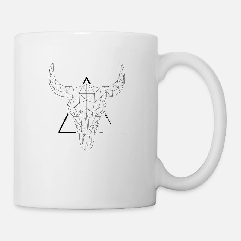 Geometrie Stier - Tasse - Weiß