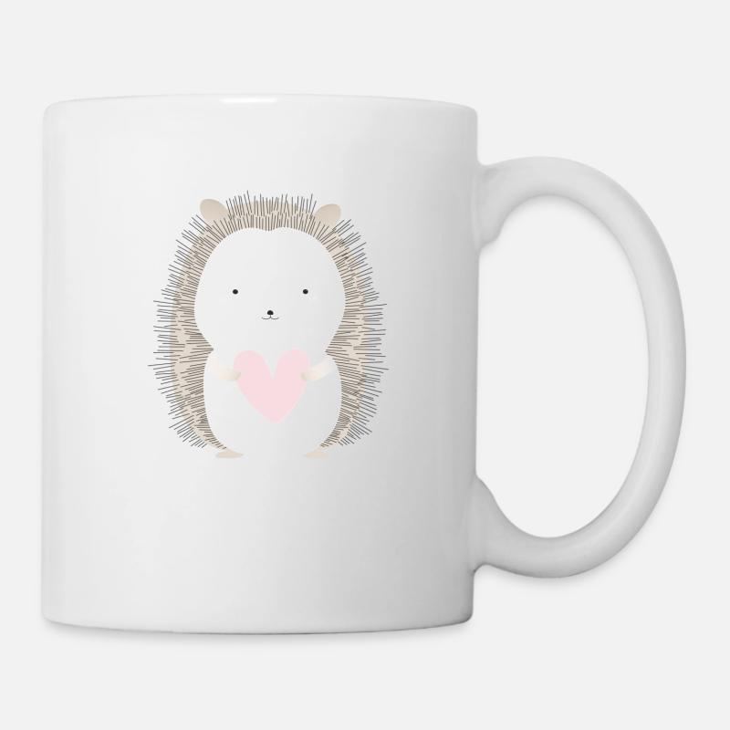 Hérisson avec coeur - Mug blanc - blanc