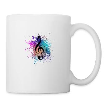 Clef de musique - Mug blanc - blanc - Droite