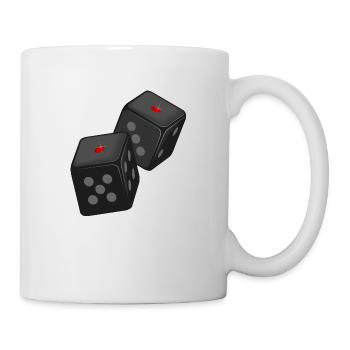 Deux dés / dés yeux de serpent (DDP) - Mug blanc - blanc - Droite