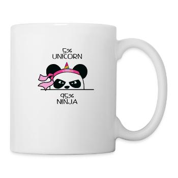 Einhorn Ninja Panda - Tasse - Weiß - Rechts