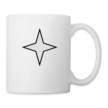 stern 4 zacken 2 farbig - Tasse - Weiß - Rechts