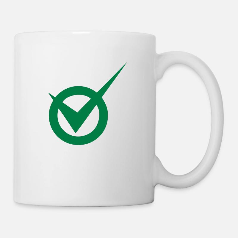case coche ok valide okay cercle - Mug blanc - blanc