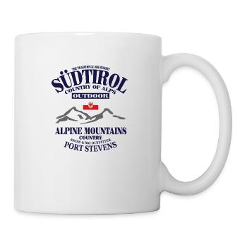 Südtirol - Mountains & Flag - Tasse - Weiß - Rechts
