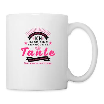 vorsicht_verrueckte_tante_01201701_2c - Tasse - Weiß - Rechts