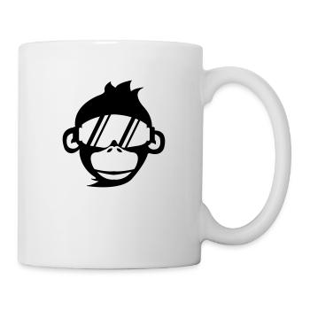 affe_skibrille_01 - Tasse - Weiß - Rechts