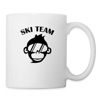 affe_skibrille_02 - Tasse - Weiß - Rechts