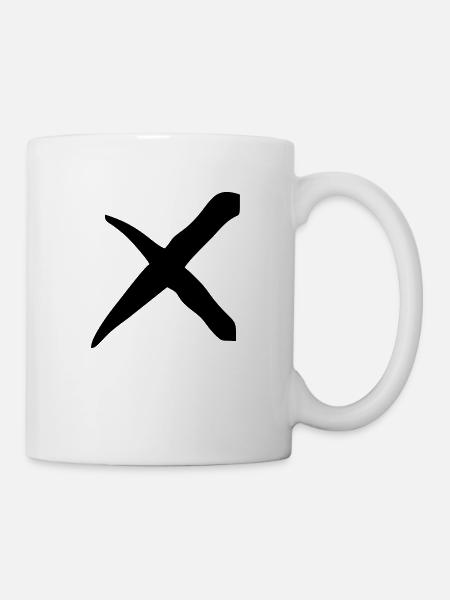 X Kreuz - Tasse - Weiß