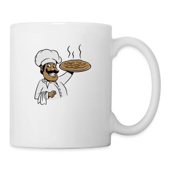 kochen koch pizza - Tasse - Weiß - Rechts