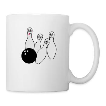 Bowling, Kegeln - Tasse - Weiß - Rechts