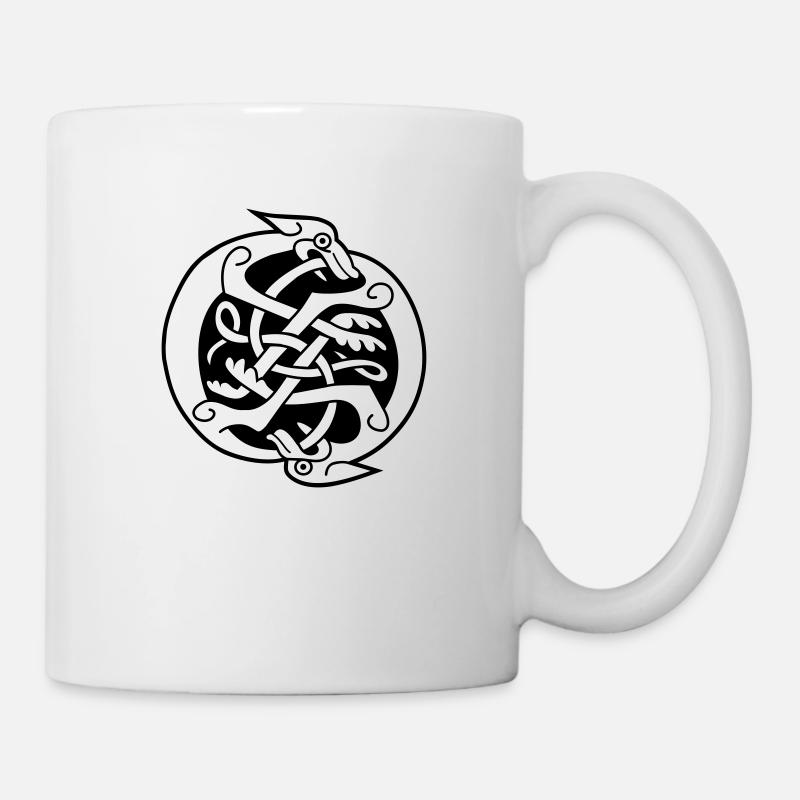 Two Celtic Beasts - Mug - white