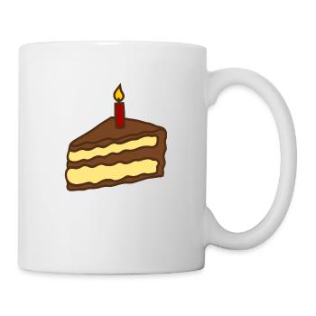 Kuchen - Tasse - Weiß - Rechts