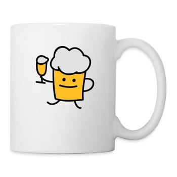Beer with beer - Mug blanc - blanc - Droite