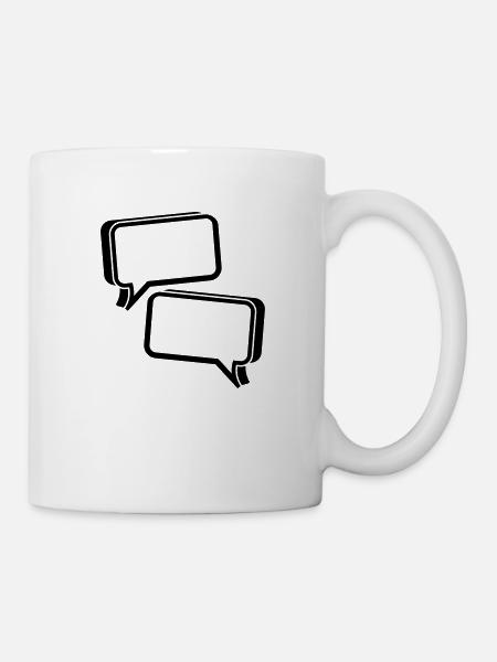 sprechblasen 3d - Tasse - Weiß