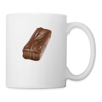 Schokoriegel Schokolade Design - Tasse - Weiß - Rechts