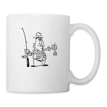 Fishing funny pitch - Mug - white - Right