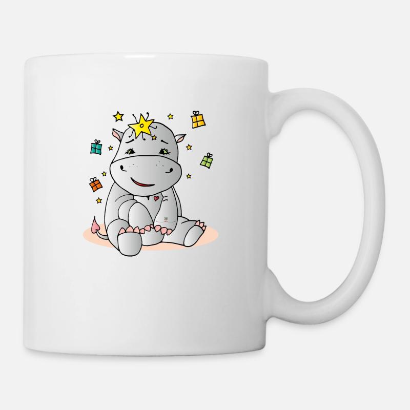Birthday- Hippo - Tasse - Weiß