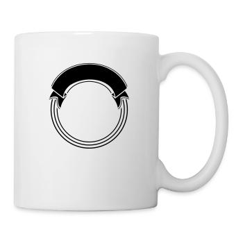 Banner cercle arc couronne cadre cadre photo modèle - Mug blanc - blanc - Droite
