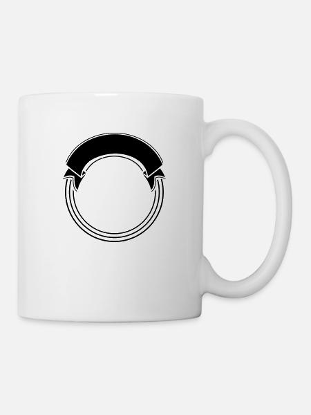 Banner Kreis Bogen Kranz Rahmen Fotorahmen Vorlage - Tasse - Weiß
