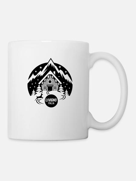 Livigno Italia Skigebiet - Tasse - Weiß